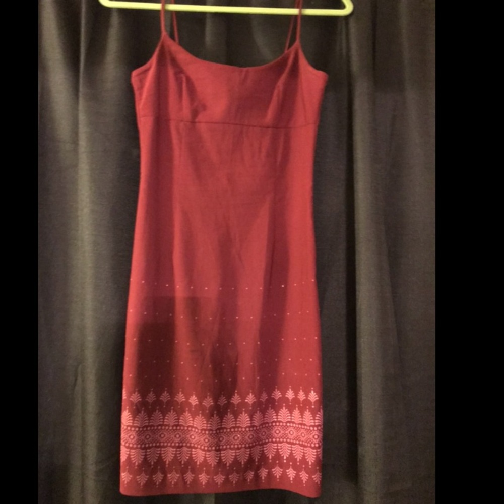 Burgundy Red mini dress with accents